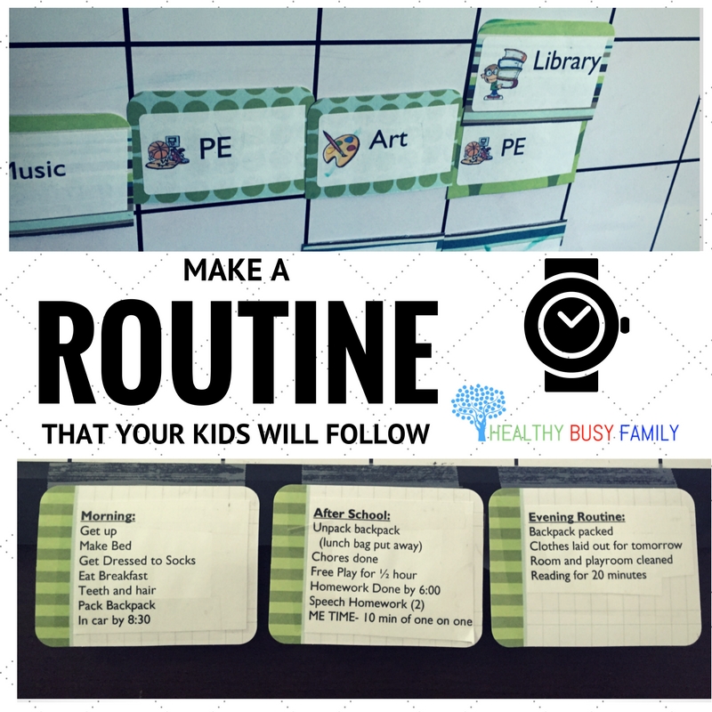 Create a kids routine